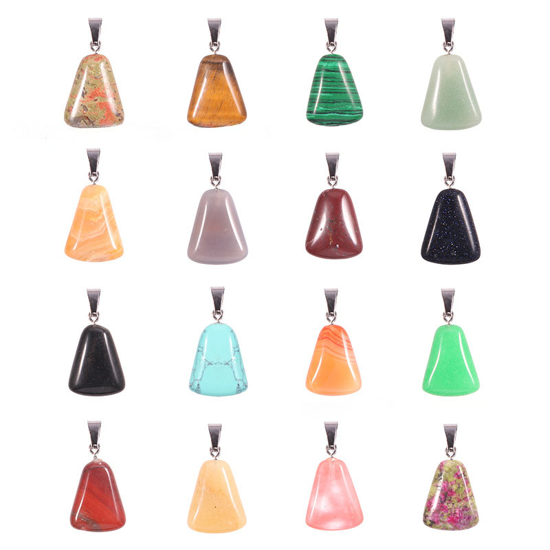 20pcs/ Bag Carving White Cryst - Crystal Pendant Necklace Natural Stone ulasan dan harga