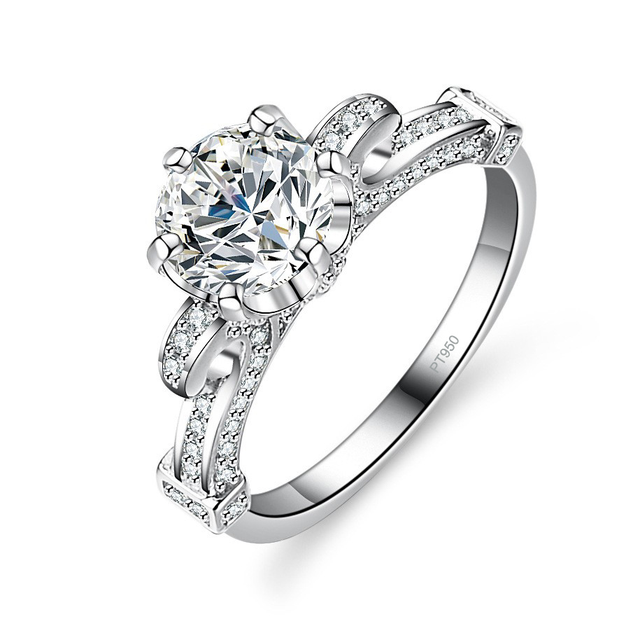 Lumira Classic Six-Prong 1 Car - Moissanite Engagement Ring 1 Carat ulasan dan harga