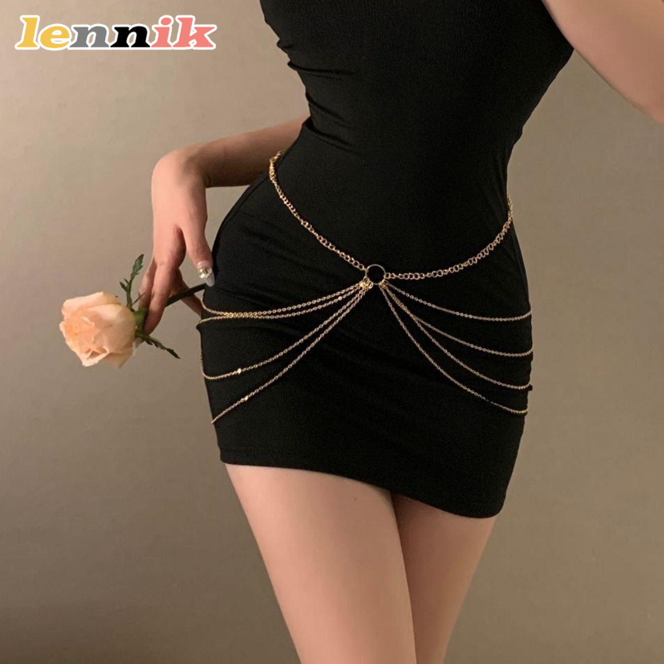 LENNIK Tassel Metal Multi-Laye - Body Jewelry ulasan dan harga