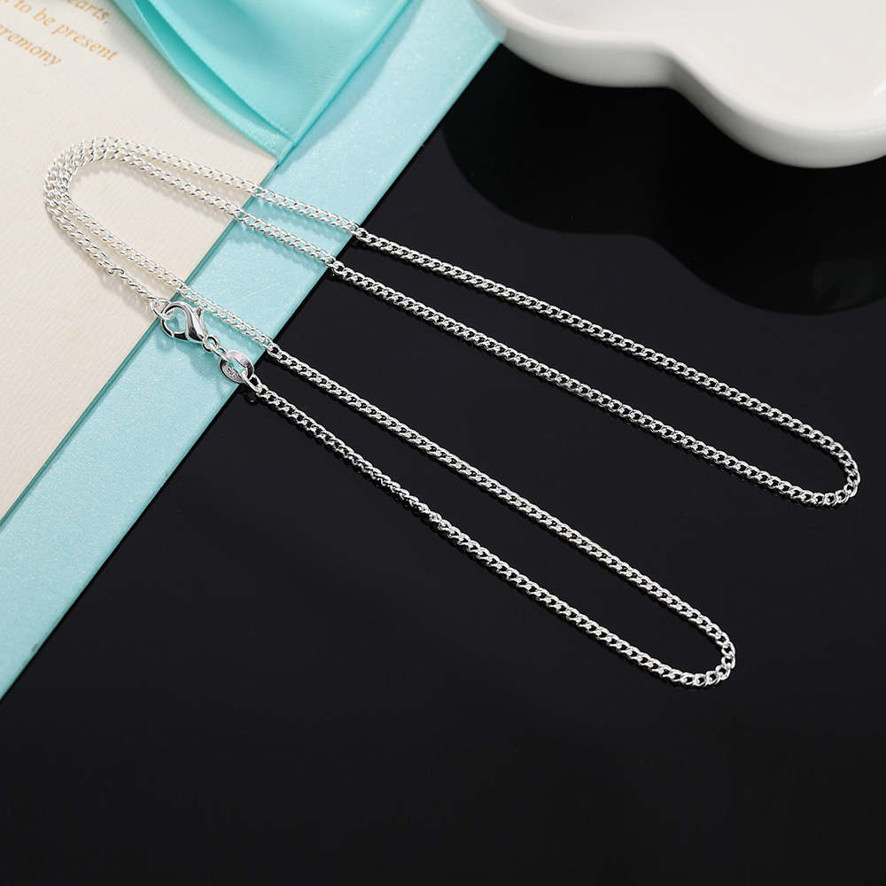 5pcs Lot 40-75cm wholesale 925 - 925 Sterling Silver Chain Necklace Men ulasan dan harga