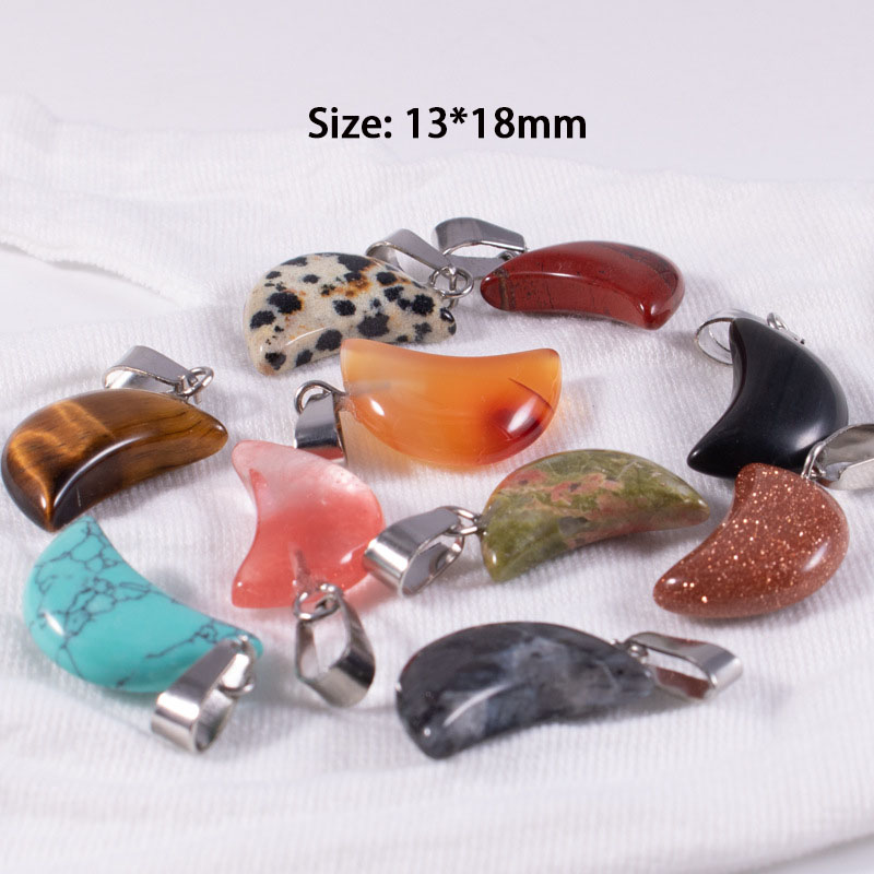 20pcs/ Bag Natural Stone Cryst - Crystal Pendant Necklace Natural Stone ulasan dan harga