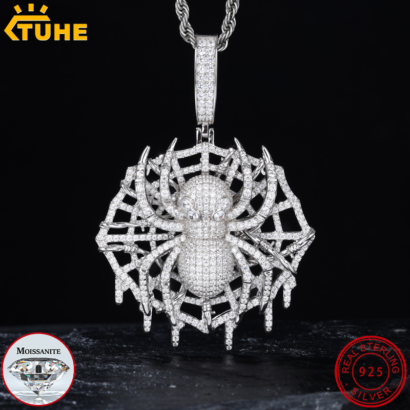TUHE Hight Quality VVS1 Moissa - 925 Sterling Silver Chain Necklace Men ulasan dan harga