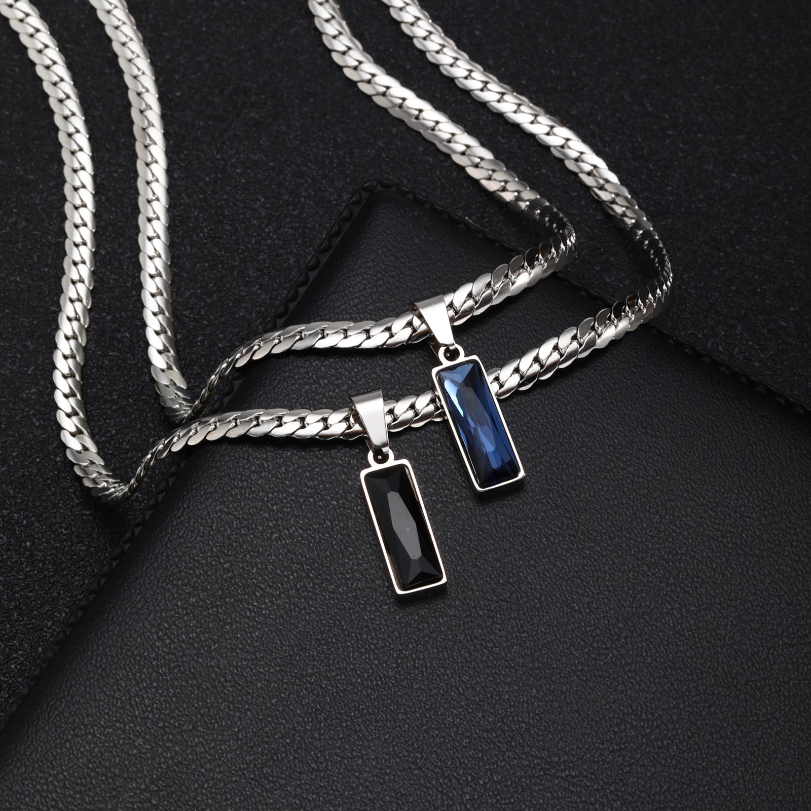 Stylish Mens Geometric Stone P - Cuban Link Chain 12Mm ulasan dan harga